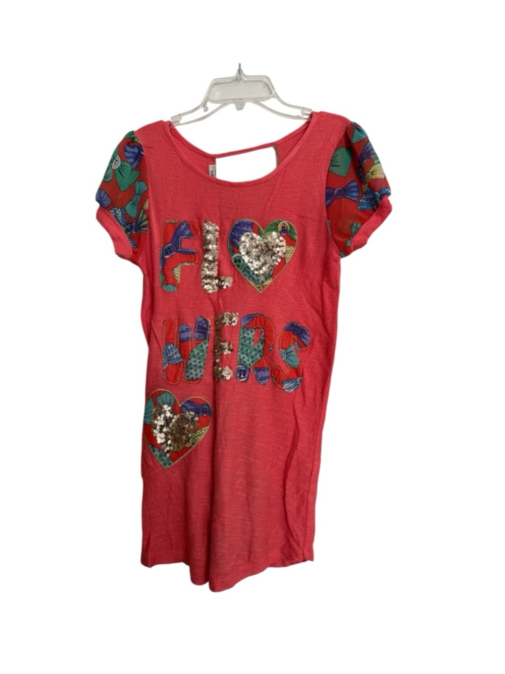 Matrons Graphic Sequin Heart Tunic Top